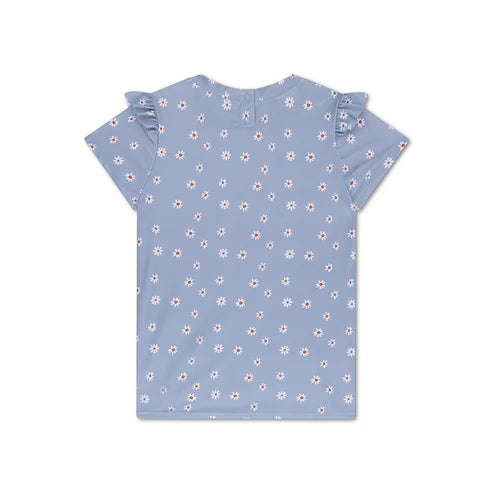 UV Shirt Korte Mouw Blauw Bloem Swim Essentials
