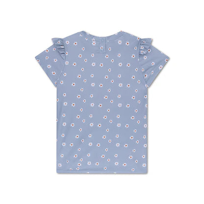 UV Shirt Korte Mouw Blauw Bloem Swim Essentials