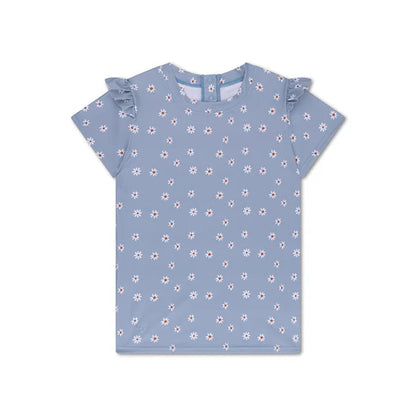 UV Shirt Korte Mouw Blauw Bloem Swim Essentials