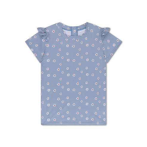 UV Shirt Korte Mouw Blauw Bloem Swim Essentials