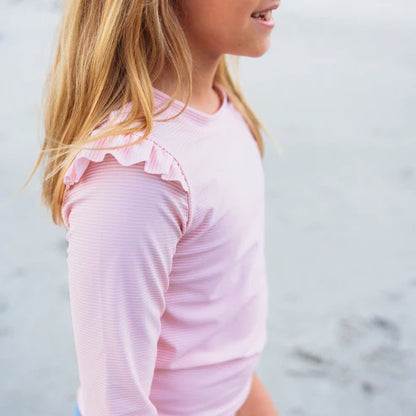 UV Shirt Lange Mouw Roze Streep Swim Essentials