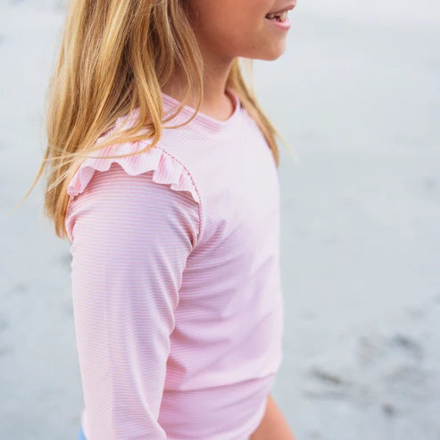 UV Shirt Lange Mouw Roze Streep Swim Essentials