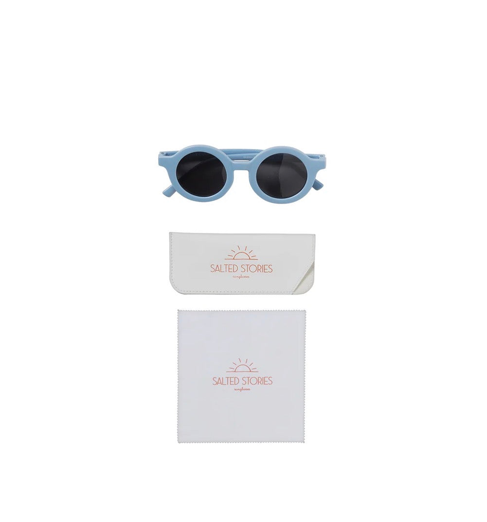 Jongens zonnebril blauw rond